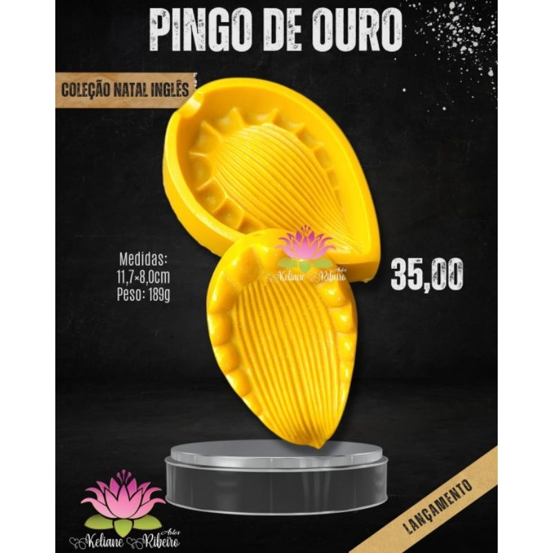 FRISADOR EM RESINA PINGO DE OURO