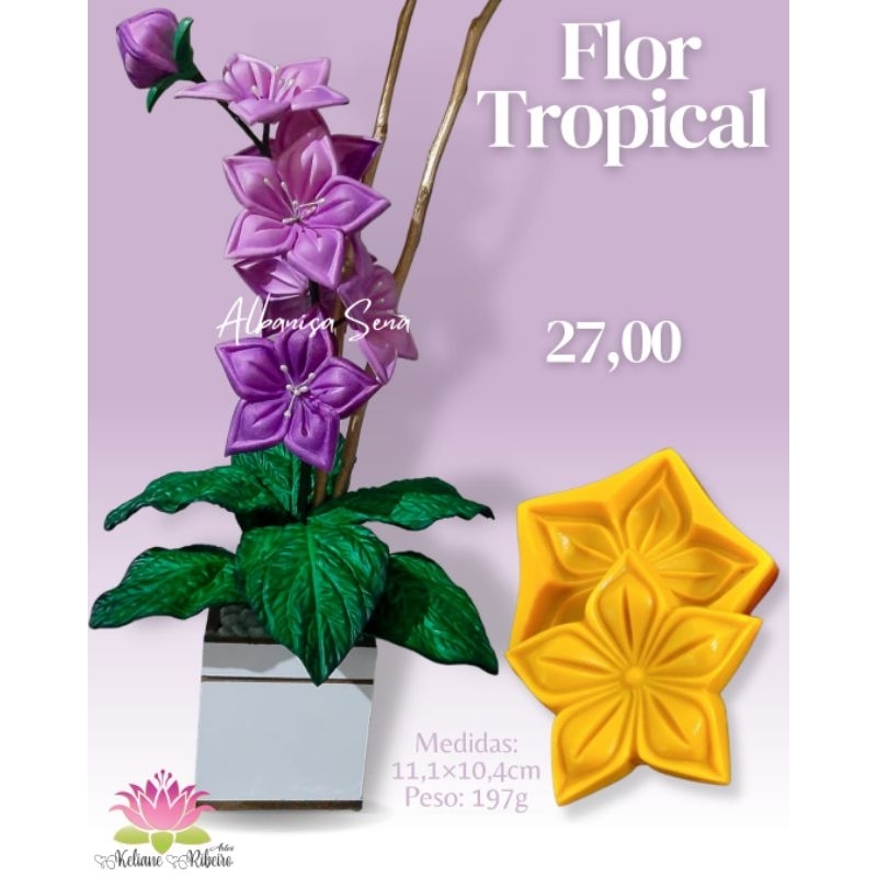 FRISADOR EM RESINA FLOR TROPICAL
