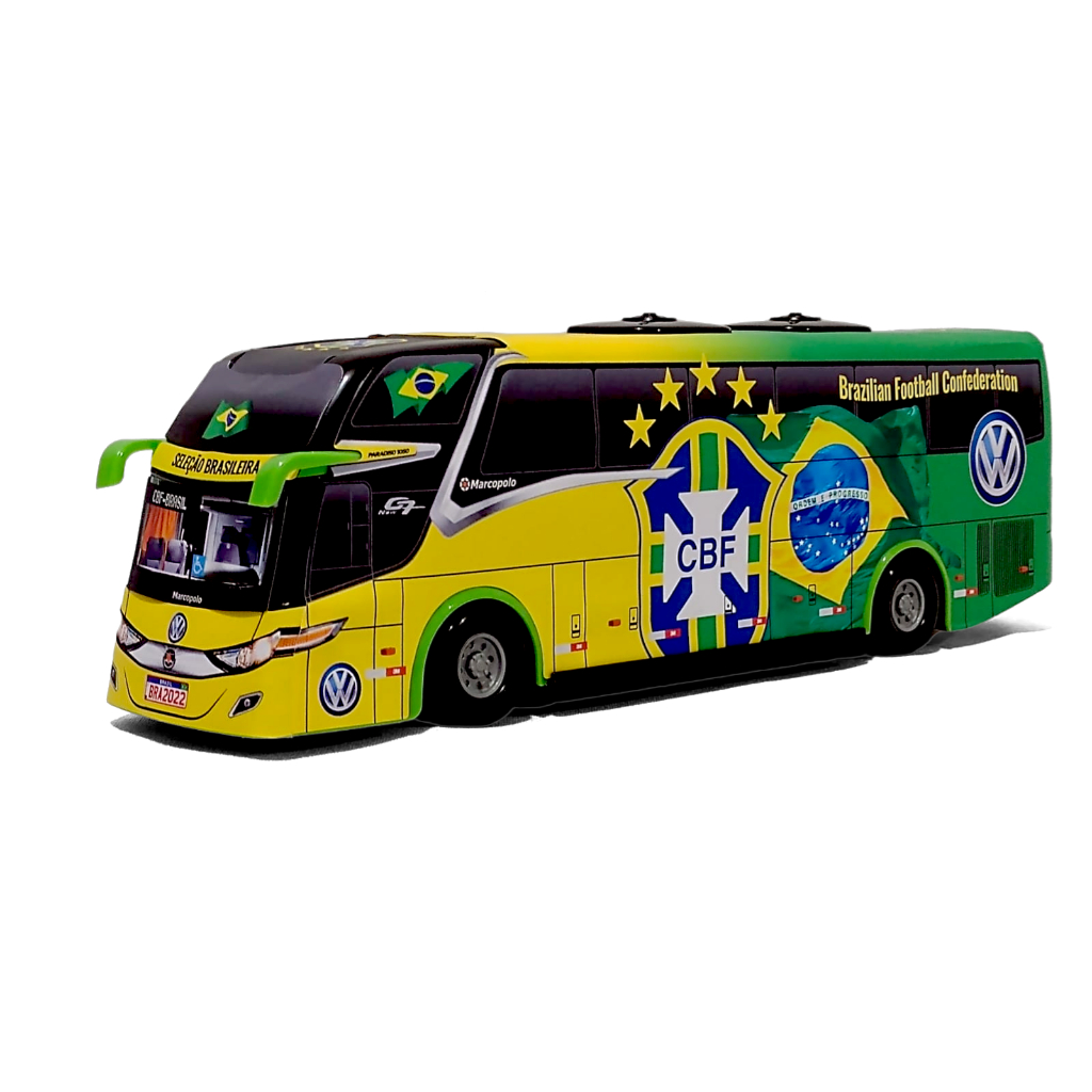 Miniatura ônibus  CBF seleção brasileira 25 centímetros.