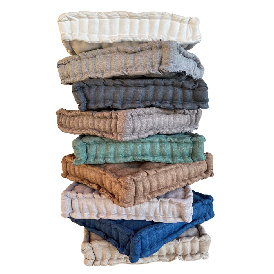 ALMOFADA 70x35x10 CM FUTON TURCA CHEIA LINHO ASSENTO ENCOSTO SOFÁ CADEIRA em Oferta na Shopee