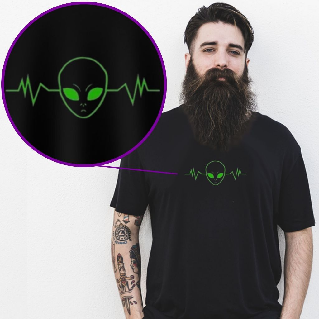 Camiseta Camisa Preta Algodão Estampa Ete Alien Minimalista Tchururu Blusa Moda Stret Wear Masculino e Feminino