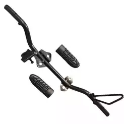 Kit Estribo Maciço + Borracha Do Estribo Titan 160 / Fan 160 / Start 160 Com Suporte ate 2024