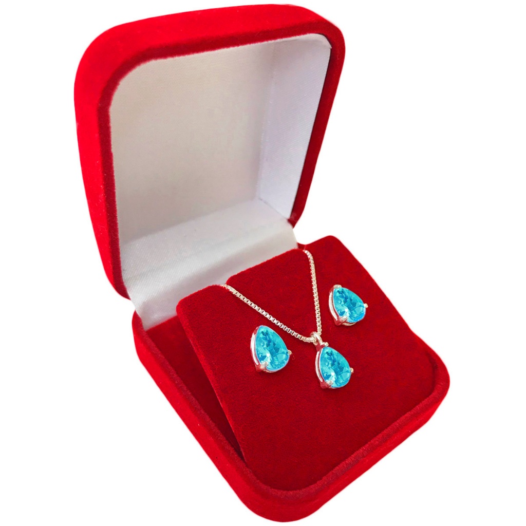 Conjunto De Prata 925 Cordão E Brincos Com Garantia De 1 Ano