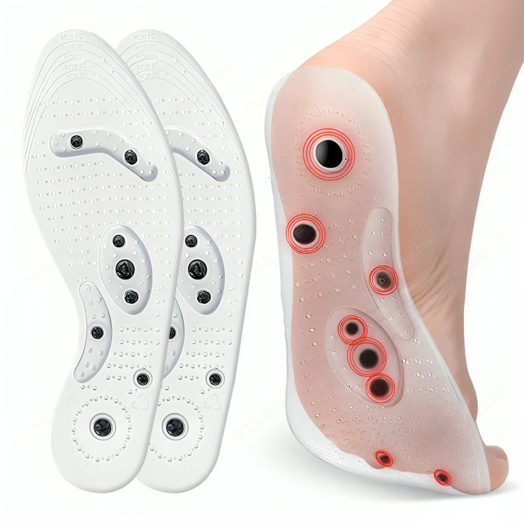 Palmilha Ortopedica De Gel Magnetica Transparente Massagem Redutora de Peso Emagrecedora