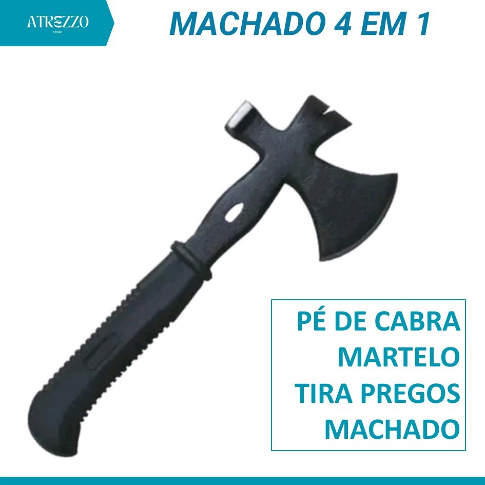 Machadinha Tático Profissional De Aço e Cabo Emborrachado 4