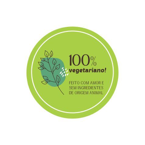 Adesivo Glossy VEGETARIANO VERDE  100 und  4x4CM Não borra com água