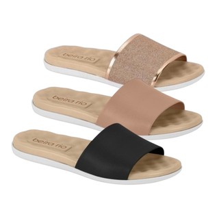 Chinelo Slide Feminino Beira Rio Flat Ultraconforto