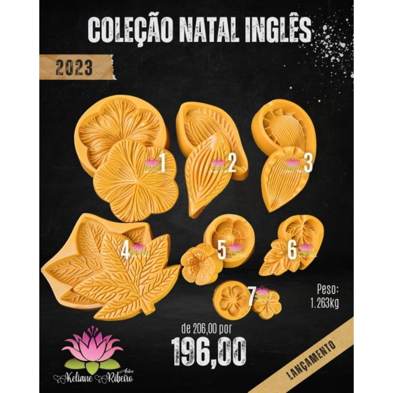 FRISADOR EM RESINA KIT COLEÇÃO NATAL INGLÊS 2023