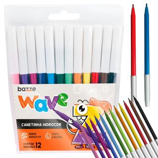 Canetinha Colorida 12 Canetinha Hidrocor Canetinha Com Ponta Fina Para Desenhar Colorir
