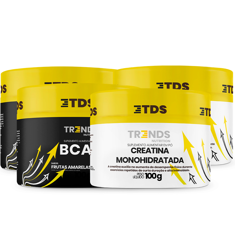 Kit 2x Creatina 100g + 2x Bcaa 100g