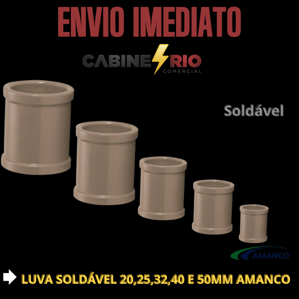 Luva Soldável 20,25,32,40 e 50mm Marrom Para Caixa D' Água AMANCO