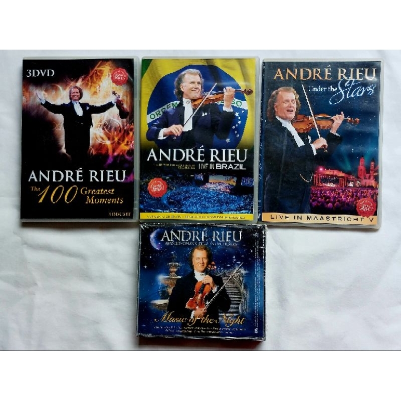 lote Dvd cd andre rieu dvd triplo greatest momento cd duplo ABBA dvd live in Brasil under the stars