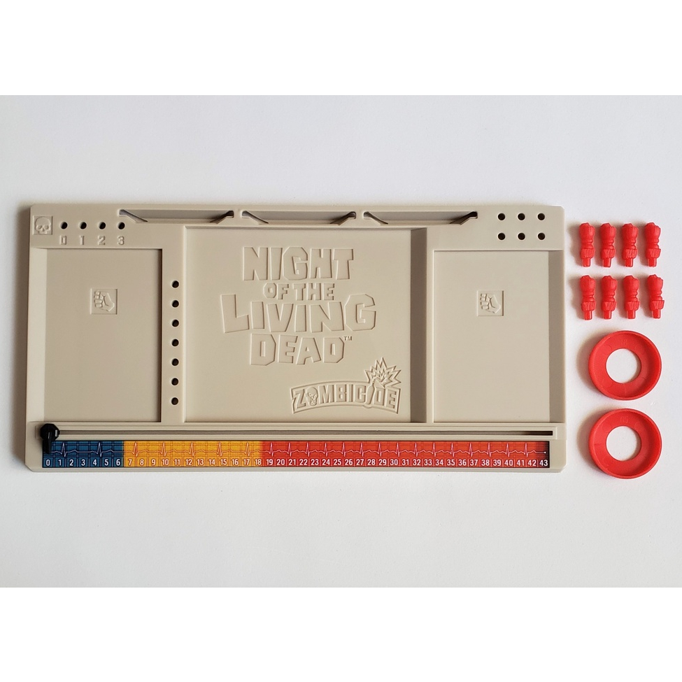 1 Dashboard + 8 Pinos + 2 Bases (Vermelho) - Zombicide Night of the Living Dead / RPG
