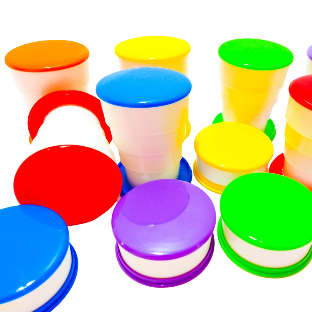20 Unid Copo Retrátil Dobrável Sanfonado  P/ Kit Festa Aniversario Prenda Criança Quermesse novo em Oferta na Shopee