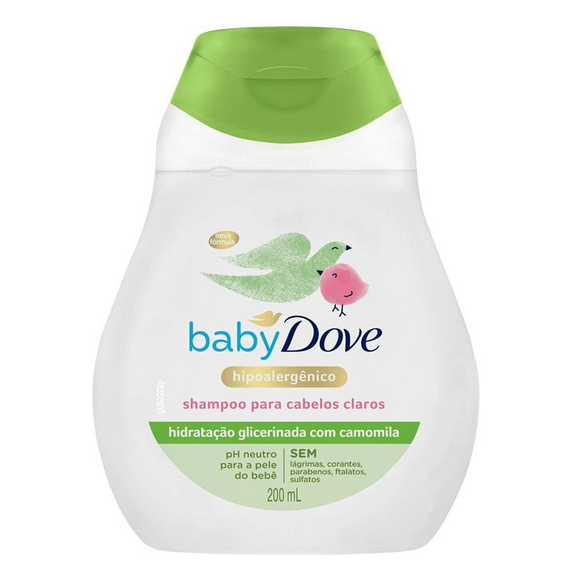 Shampoo Baby Dove Hidratacao Enriquecida Cabelos Claros 200Ml