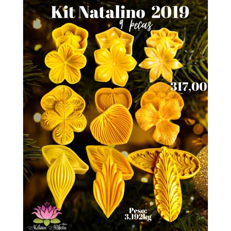 FRISADOR EM RESINA KIT NATALINO 2019 9 PÇS
