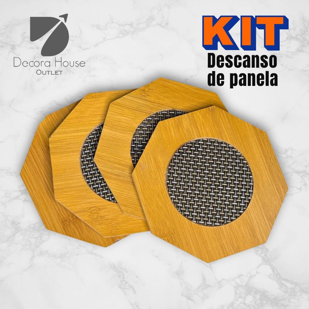 Kit Porta Suporte de Panela Decoração Mesa Descanso de Panela Casa Cozinha