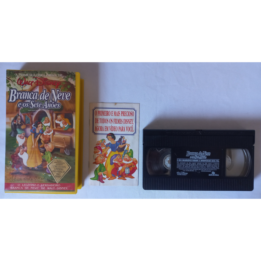VHS Disney Branca de Neve e os Sete Anões