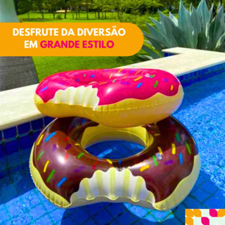 Bóia Inflável Donut Rosquinha Redonda Grande Praia Piscina Adulto Infantil Boiar Flutuar Criança Brincadeira em Oferta na Shopee