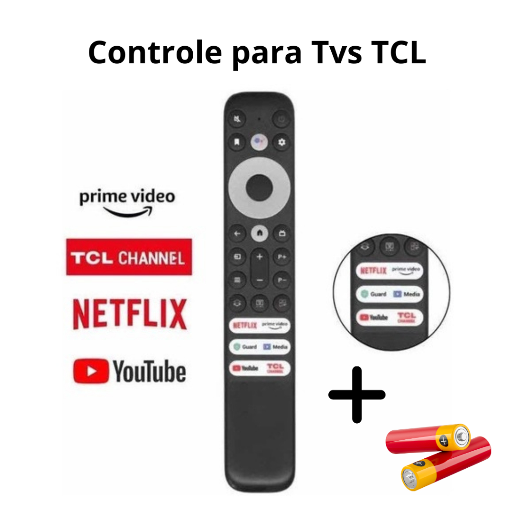 Controle Remoto Compatível Com Smart TV TCL