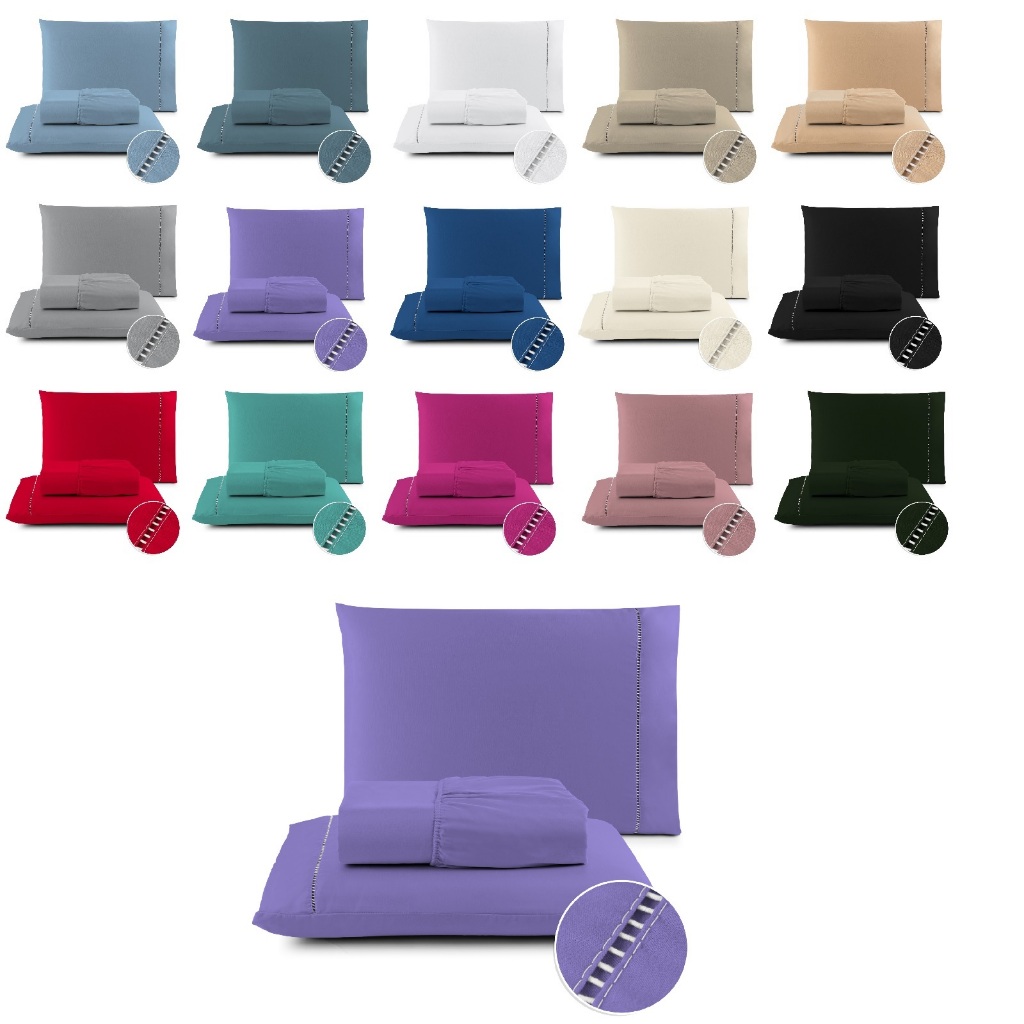 Jogo De Lençol 3 Peças Casal Queen Micropercal 400 Fios Ponto Palito Acetinado