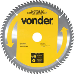 Lâmina de serra circular com dentes de metal duro/vídea, 235 mm x 25 mm, 60 dentes, VONDER 46.50.235.600