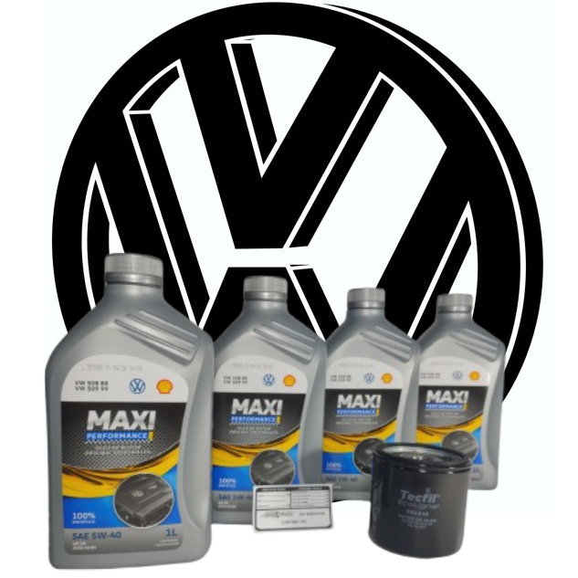 Kit Troca de Óleo 5w40 VW Original Sintético 4 Litros + Filtro Óleo Jetta T-cross Polo Gol Fox em Oferta na Shopee