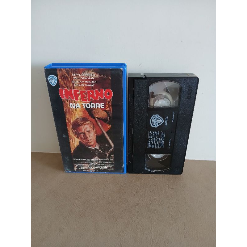 Fita Vhs Inferno Na Torre - Original - Steve McQuenn e Paul Newman