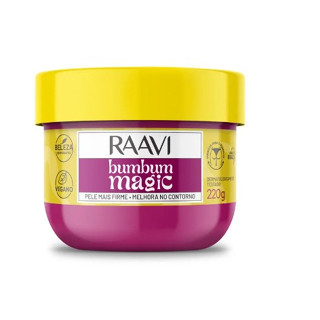 Raavi Creme Bumbum Magic 220g prevenção de estrias Lançamento em Oferta na Shopee