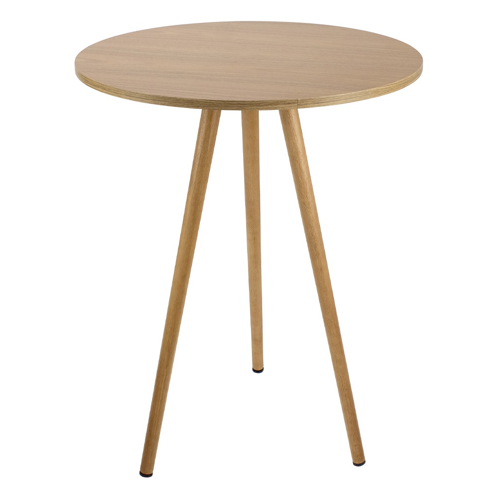 Mesa Madeira Pequena Redonda Sofia Tripé 60CM Louro Freijó