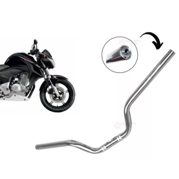 Guidão Cromado Rosca CB300 Cbx250 CB300R 1.9 C/Peso - G76 Novo em Oferta na Shopee