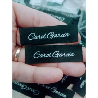 50 Etiquetas De Cetim 1,5 cm x 5 Cm Seladas - Não desfia em Oferta na Shopee