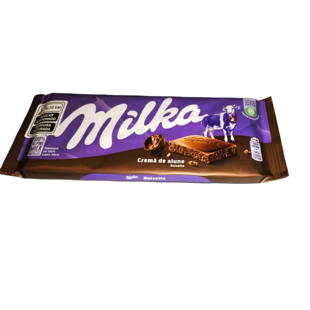 Chocolate Milka Noisette  Creme de Avelãs 100g Importado