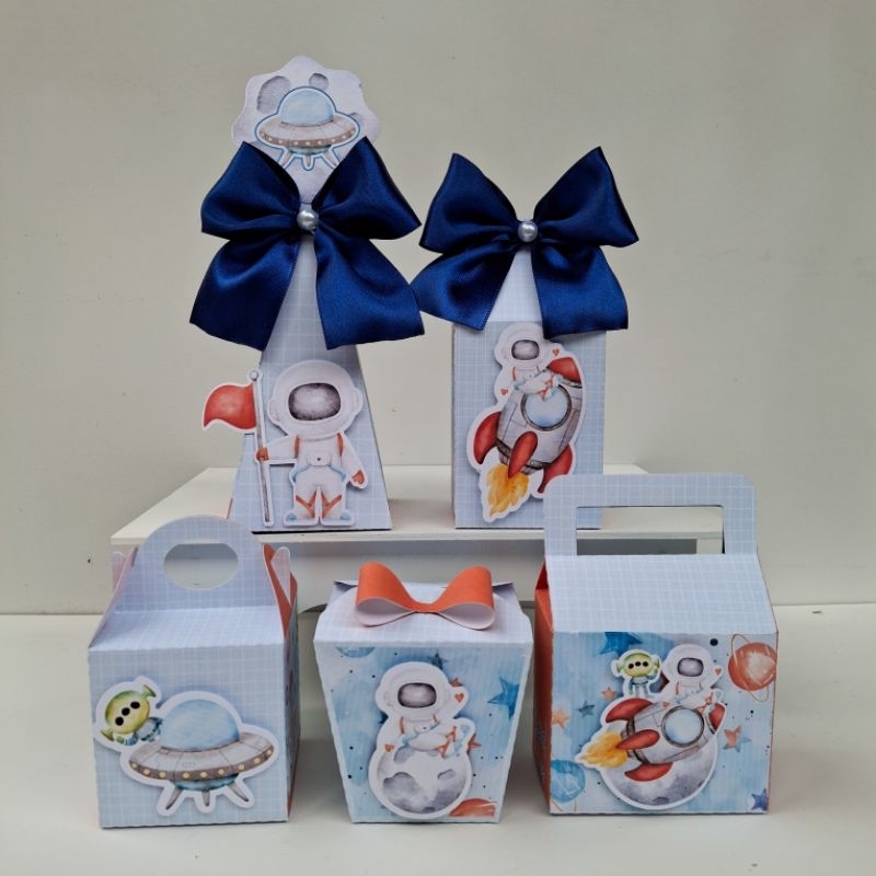 Kit Festa Astronauta - Lembrancinhas - Caixinhas Personalizadas - Papelaria Personalizada