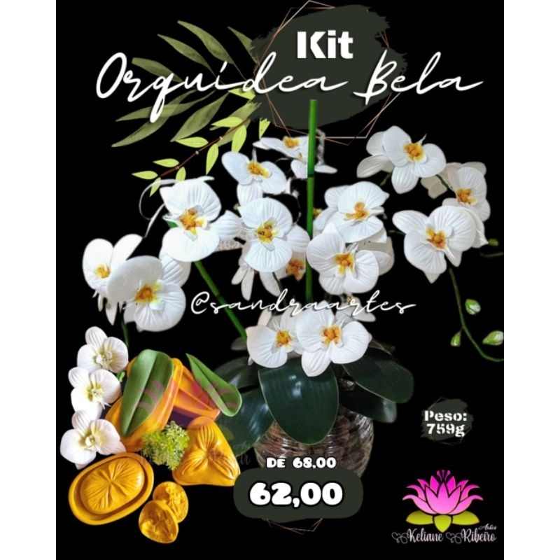 FRISADOR EM RESINA KIT ORQUÍDEA BELA