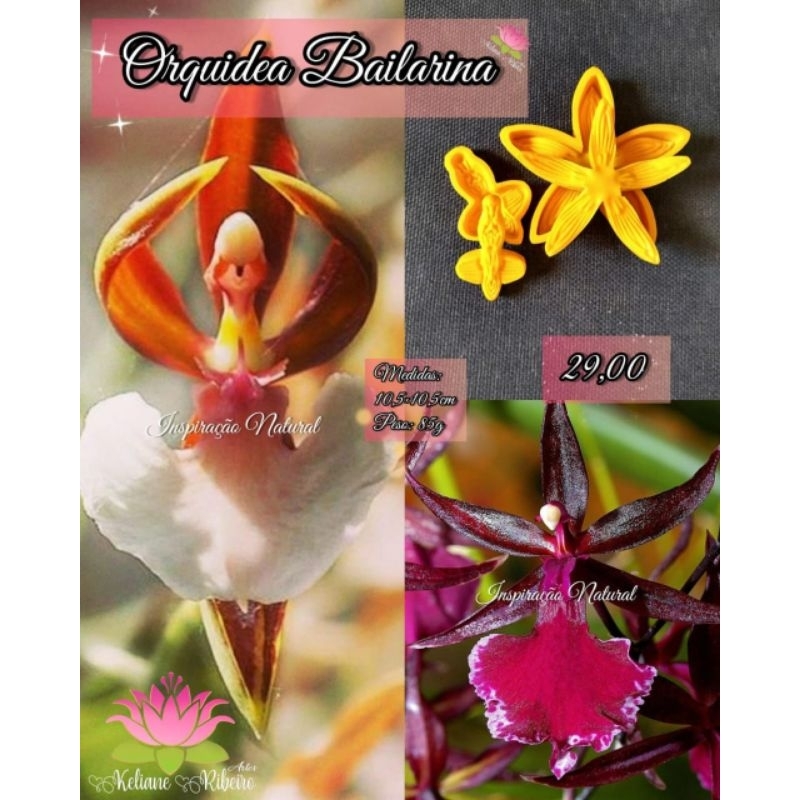 FRISADOR EM RESINA ORQUÍDEA BAILARINA
