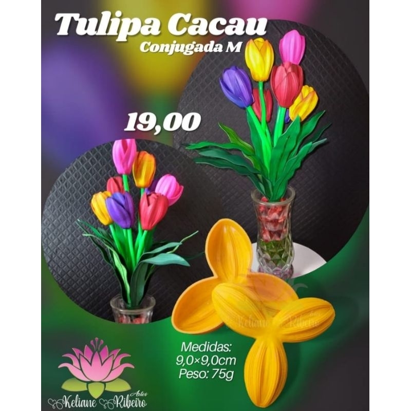 FRISADOR EM RESINA TULIPA CACAU CONJUGADA M