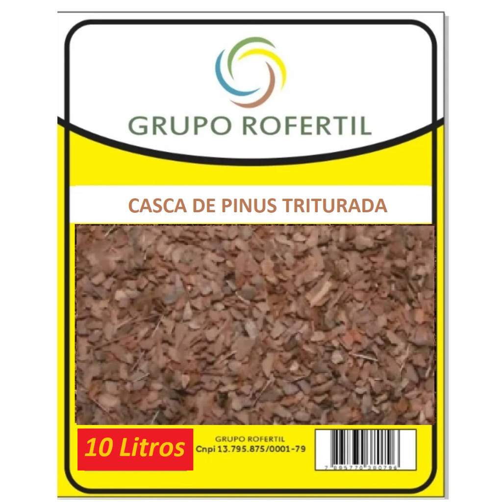 Casca de Pinus Triturada 10 Litros Original Excelent