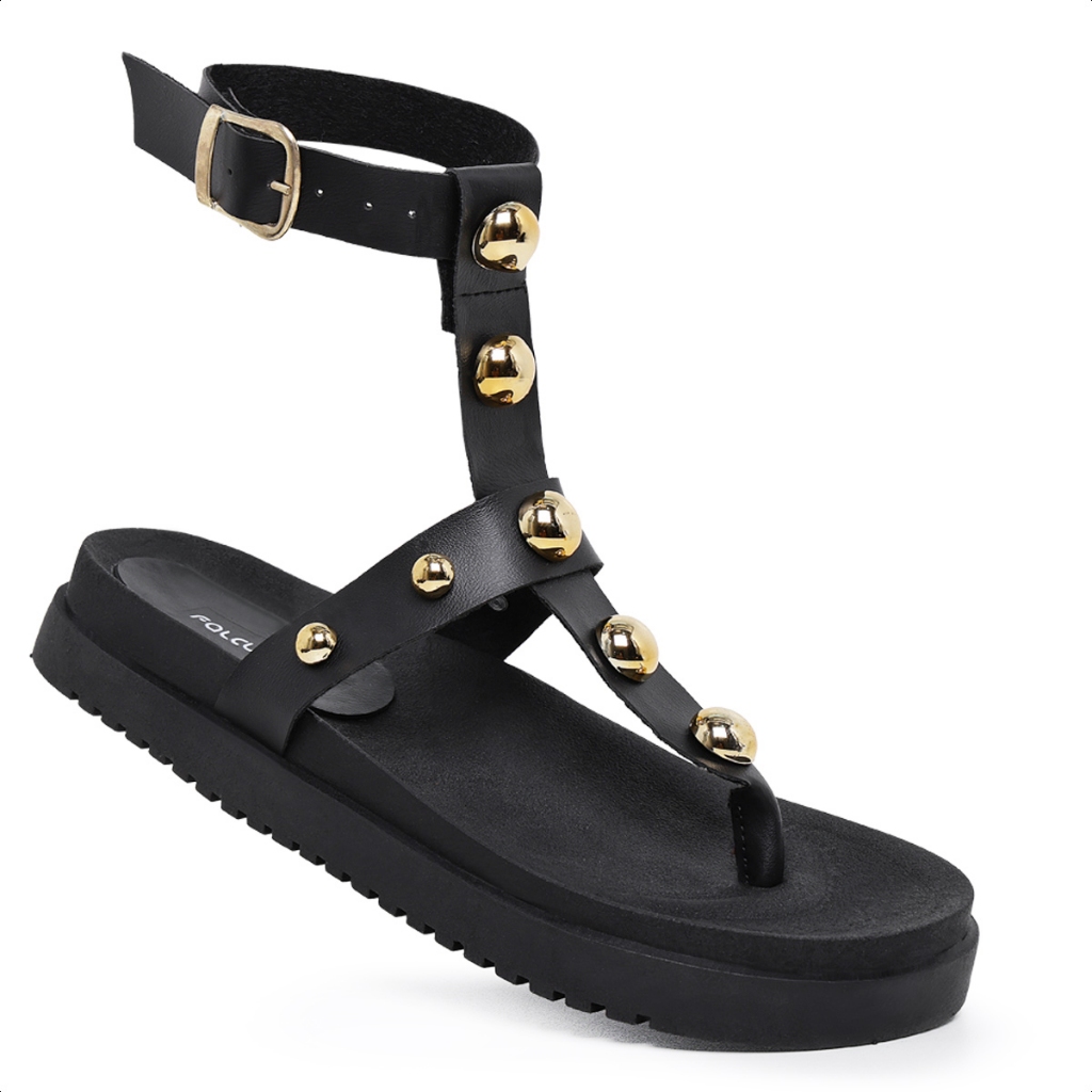 Sandália Feminina Falcucci Papete Gladiadora Flatform Confortável  Verão em Oferta na Shopee