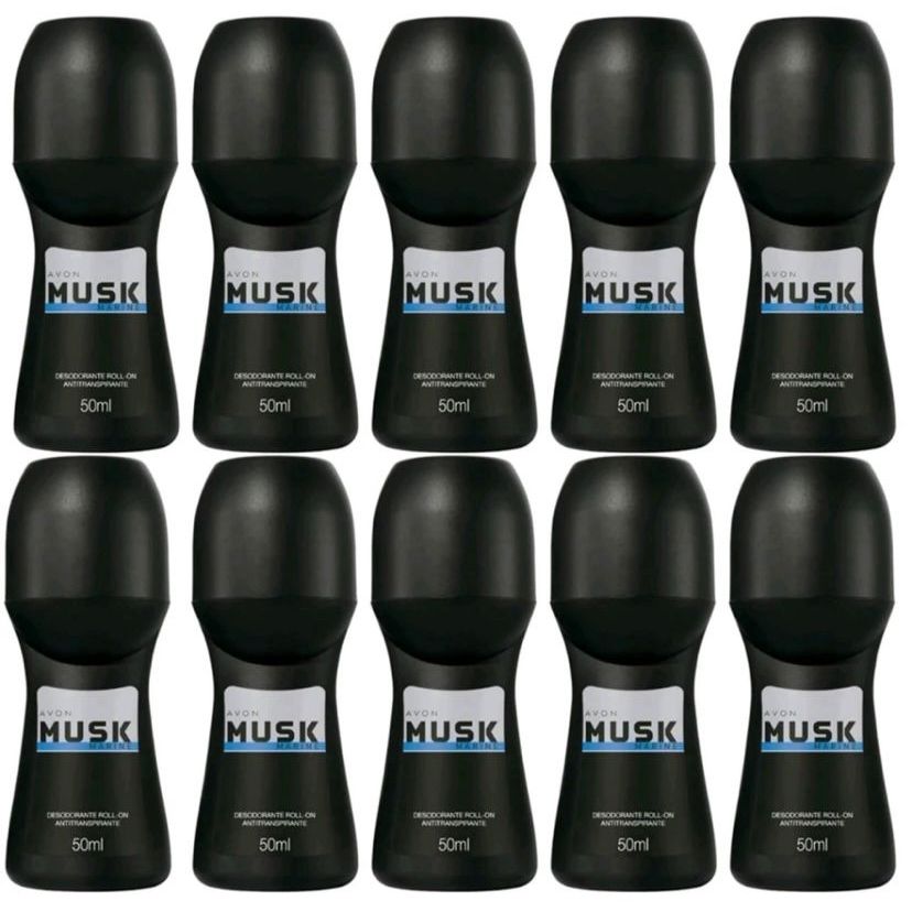 Kit com 10 Desodorante Roll-on musk  Marine-Avon