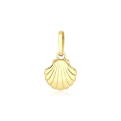Pingente ouro 18k concha do mar mini 0.7cm