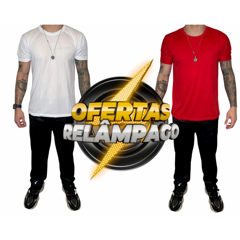conjunto kit Camiseta Camisa Masculina Dry Fit + 1 calça dry fit Masculina Academia