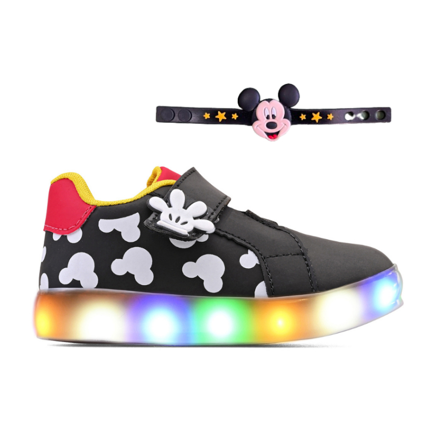 Tênis Infantil Masculino Mickey Com Led + Pulseira. Lançamento Ótimo preço e qualidade do produto.