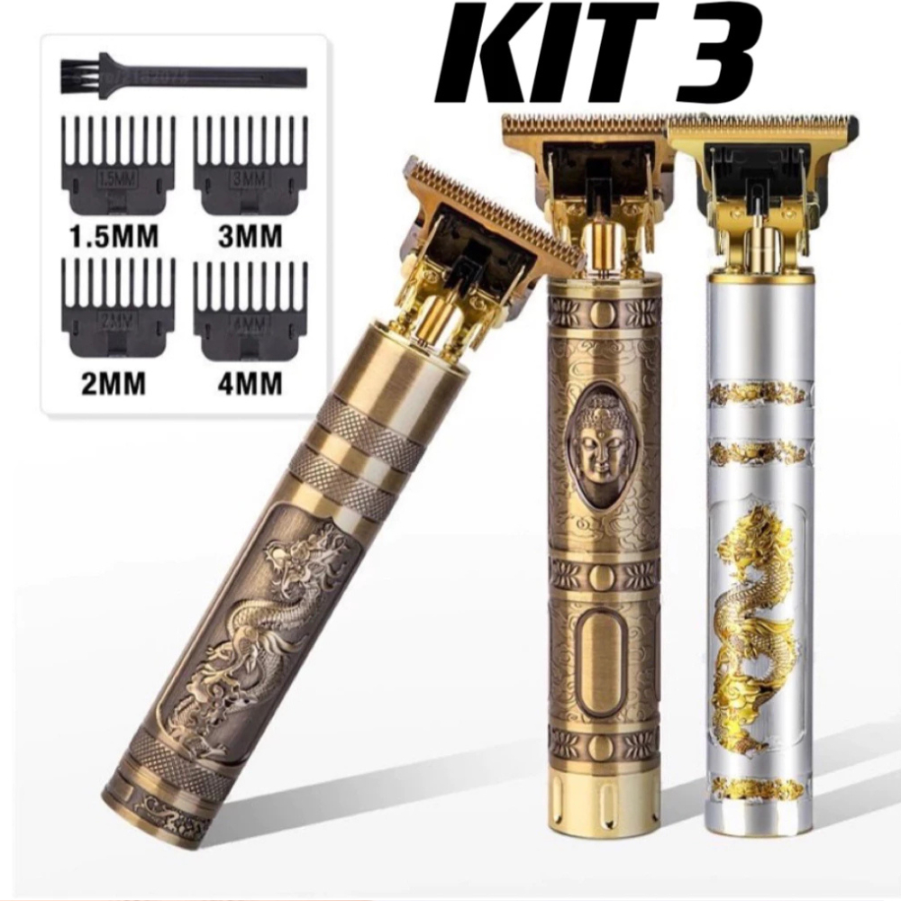 Kit Máquina De Cortar Cabelo Para Barba Masculina Designer Aleatório Elétrico Profissional imperio em Oferta na Shopee