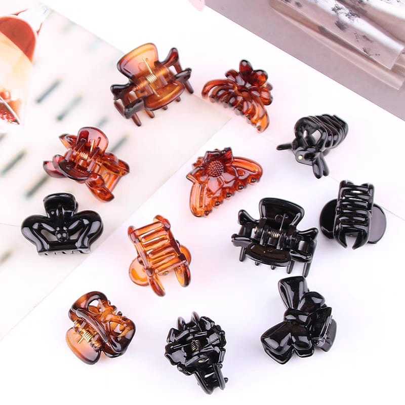 Kit com 12 Prendedores para Cabelo Marrom Hair Acessórios Girl em Oferta na Shopee