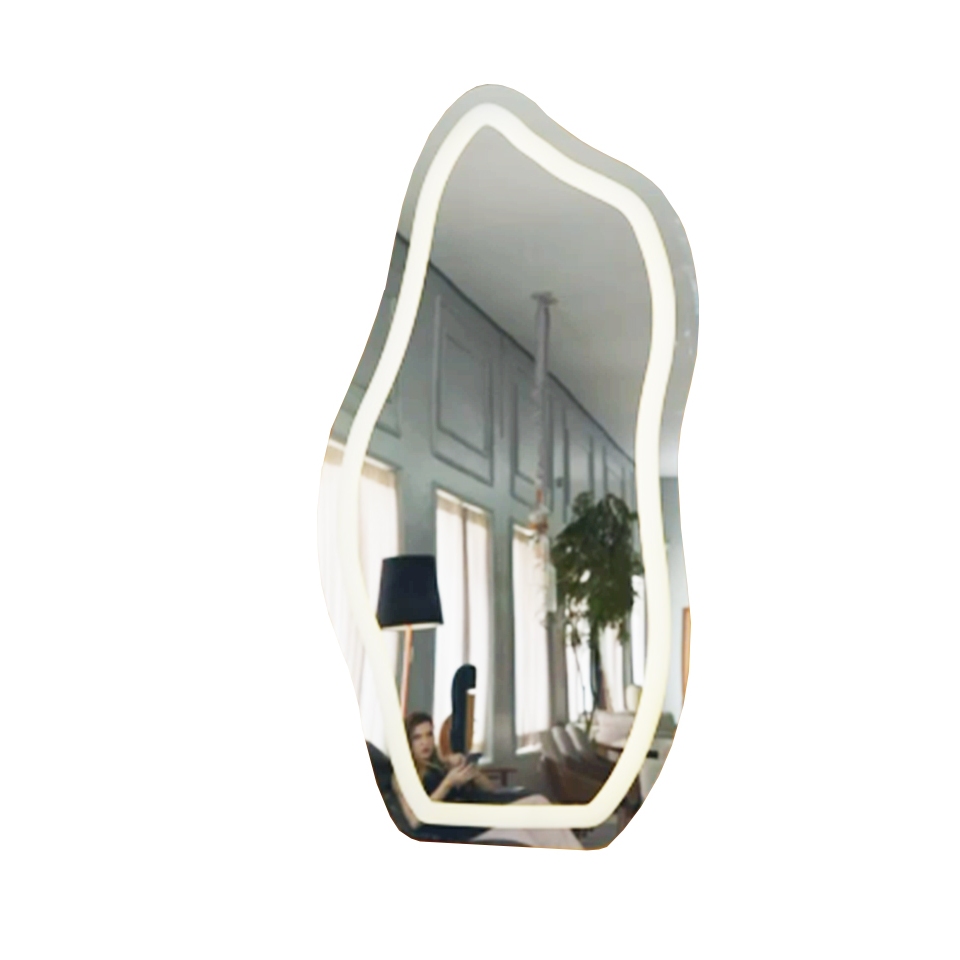Espelho Orgânico 115cmx60cm Polido com LED Jateado Quarto Sala Banheiro Salão Lançamento · foto 2