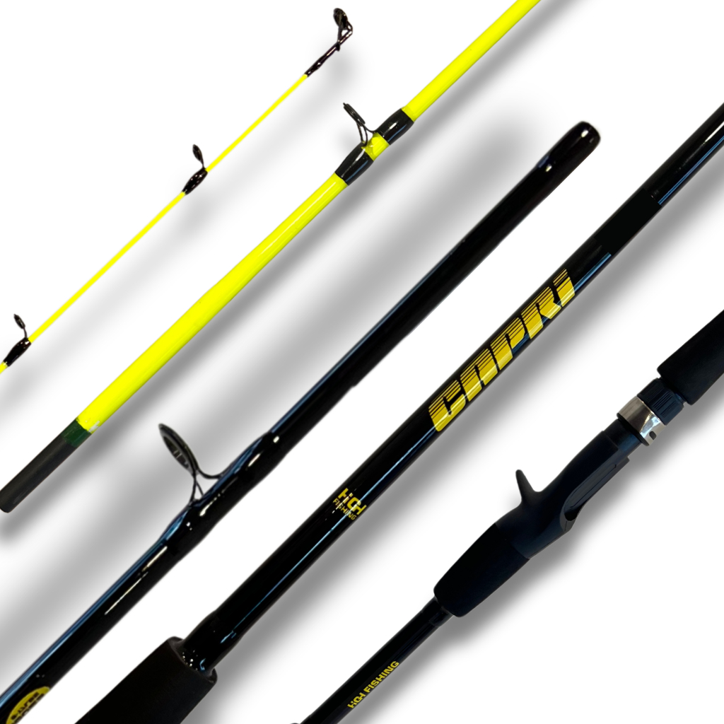 Vara Pesca Capri HS Albatroz 1,80m 17lbs p/ Carretilha Fibra Vidro Tubular Flexível Vara Hibrida