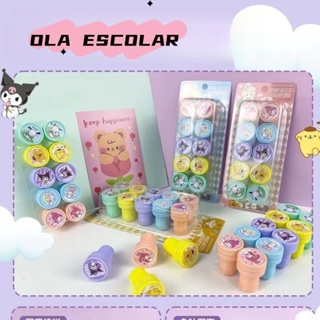 KIT COM 3/10/20/30 CARIMBOS COLORIDOS STAMP/ PAPELARIA FOFA em Oferta na Shopee