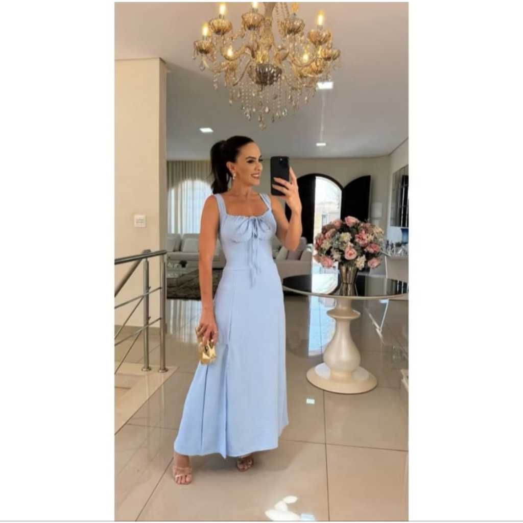 Vestido longo feminino luxo