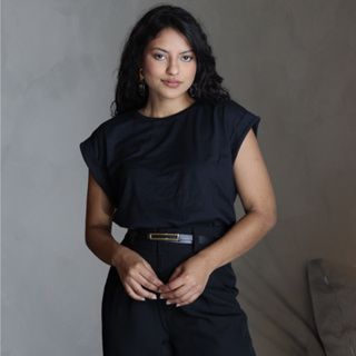 Blusa Feminina Muscle Tee T-Shirt Algodão Básica Camiseta Lisa em Oferta na Shopee